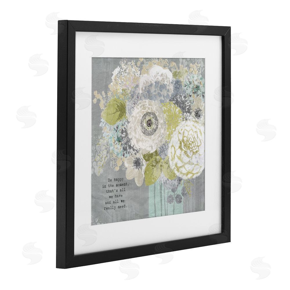 Suzanne Nicoll Happy In The Moment Black Framed Print Under Glass Wall Art
