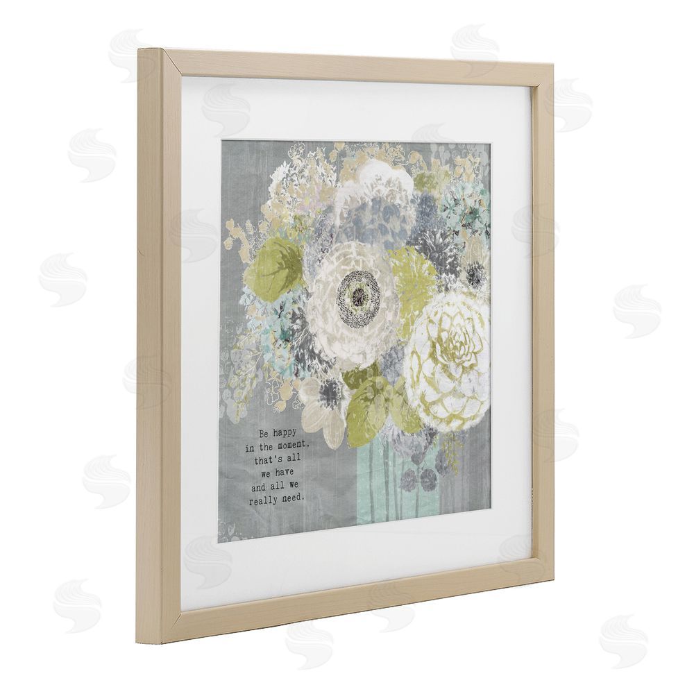 Suzanne Nicoll Happy In The Moment Brown Framed Print Under Glass Wall Art