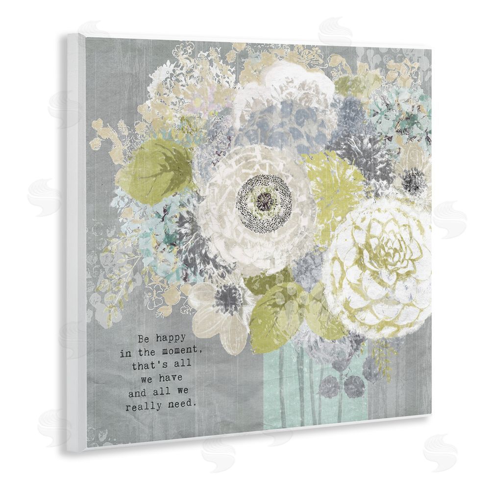 Suzanne Nicoll Happy In The Moment Wooden Wall Plaque Art Print