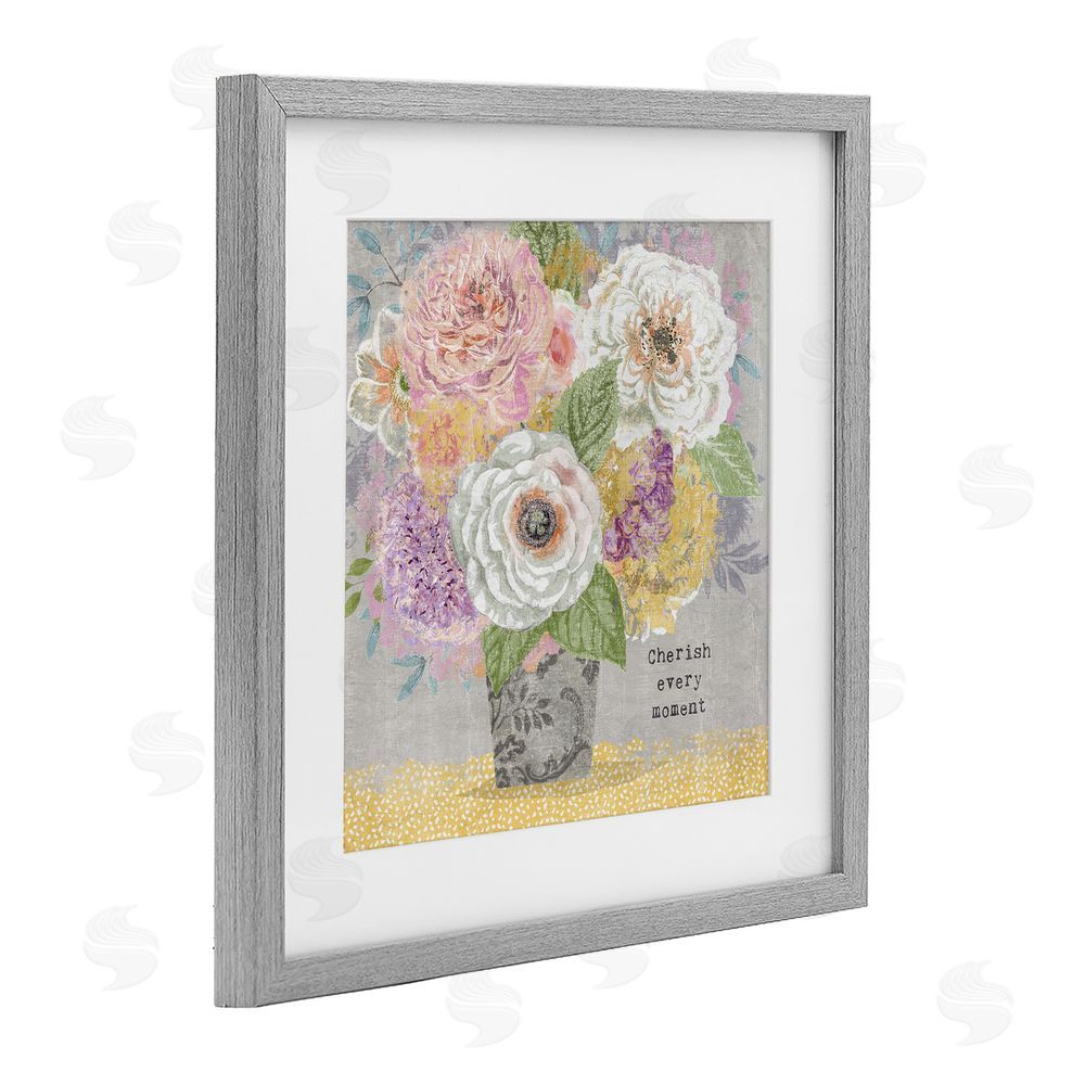 Suzanne Nicoll Cherish Every Moment Inspiration Gray Framed Print Under Glass Wall Art