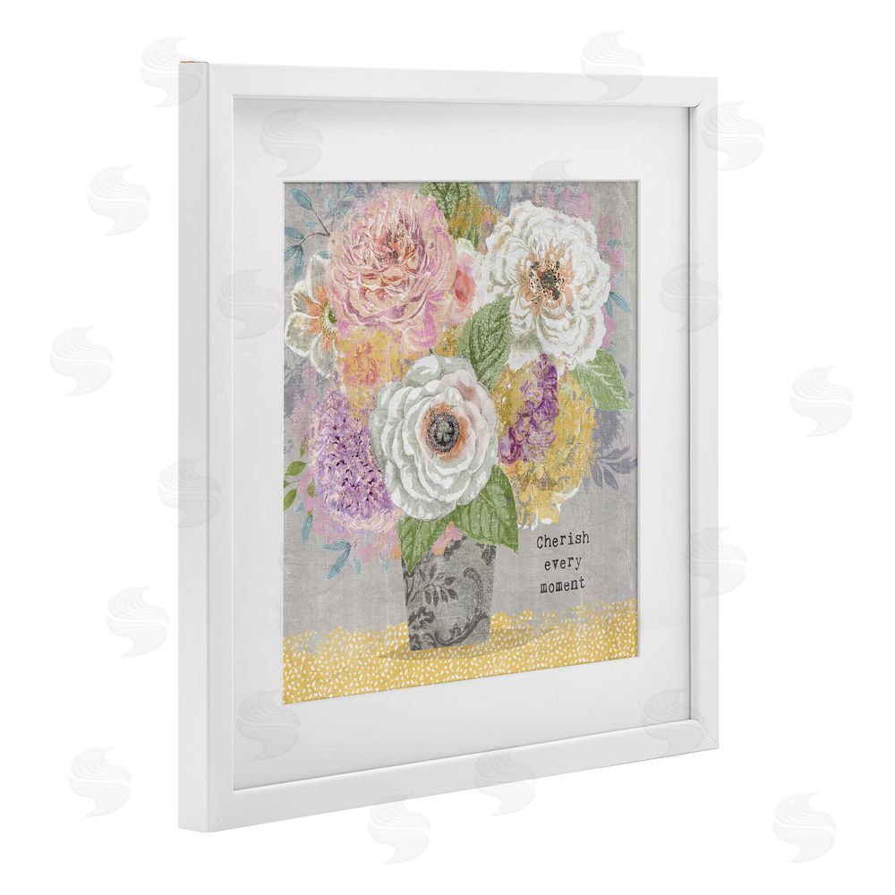 Suzanne Nicoll Cherish Every Moment Inspiration White Framed Print Under Glass Wall Art