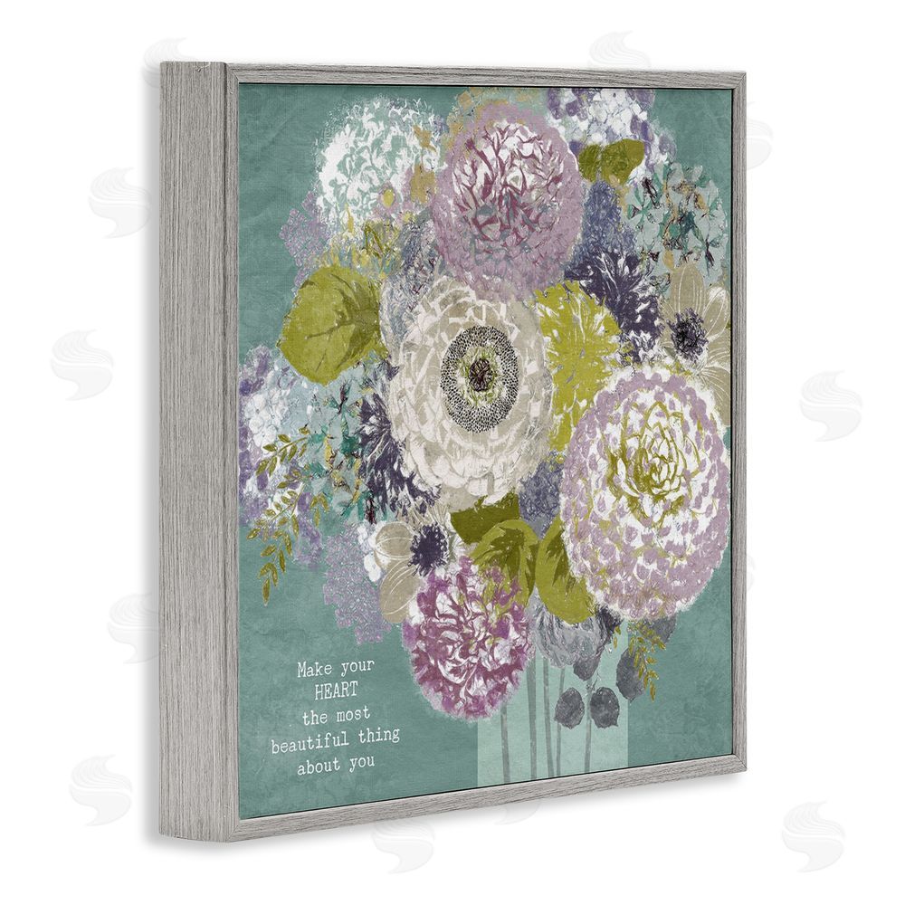 Suzanne Nicoll Most Beautiful Thing Florals Gray Framed Giclee Wall Art Print