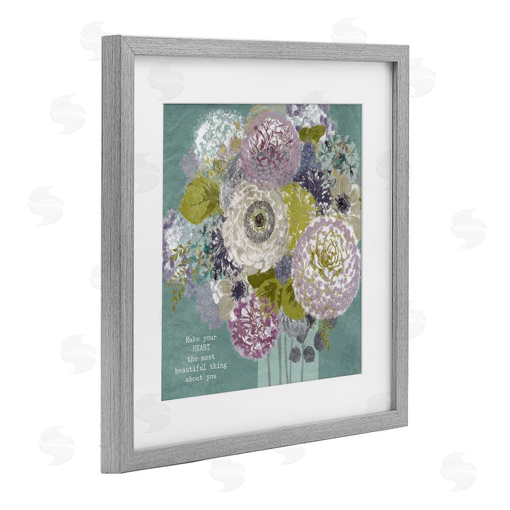 Suzanne Nicoll Most Beautiful Thing Florals Gray Framed Print Under Glass Wall Art