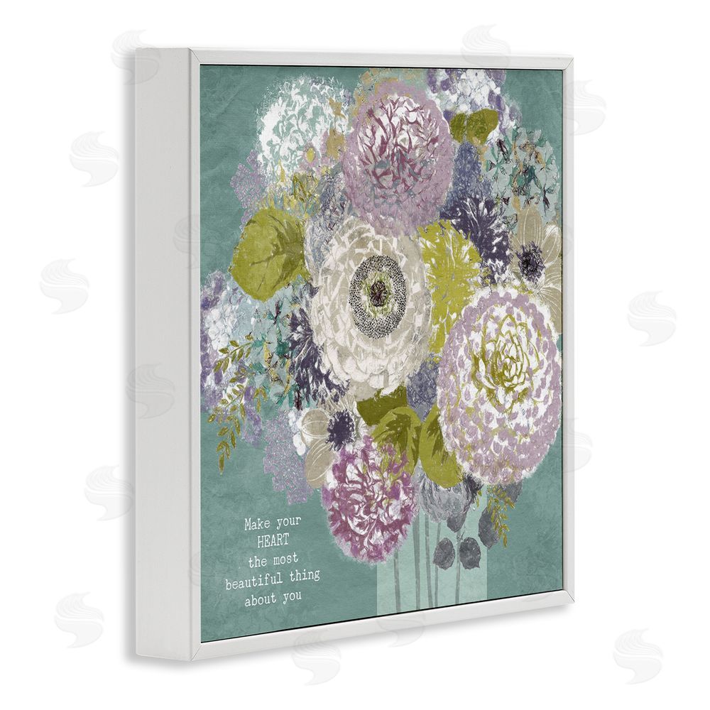 Suzanne Nicoll Most Beautiful Thing Florals White Framed Giclee Wall Art Print