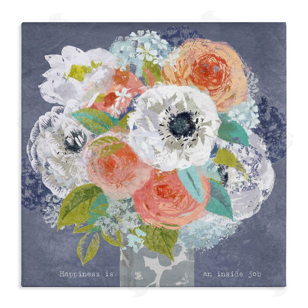 Suzanne Nicoll Happiness Is An Inside Job Stretched Canvas Wall Art Print