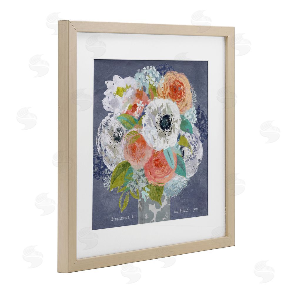Suzanne Nicoll Happiness Is An Inside Job Brown Framed Print Under Glass Wall Art