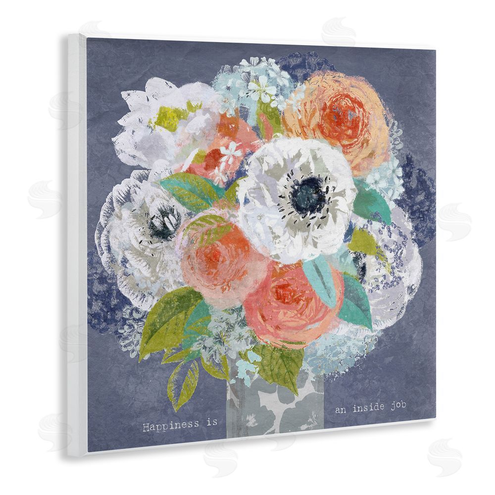 Suzanne Nicoll Happiness Is An Inside Job Wooden Wall Plaque Art Print