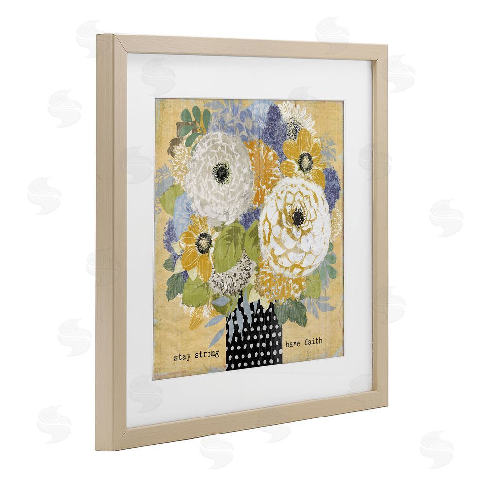 Suzanne Nicoll Stay Strong Have Faith Brown Framed Print Under Glass Wall Art