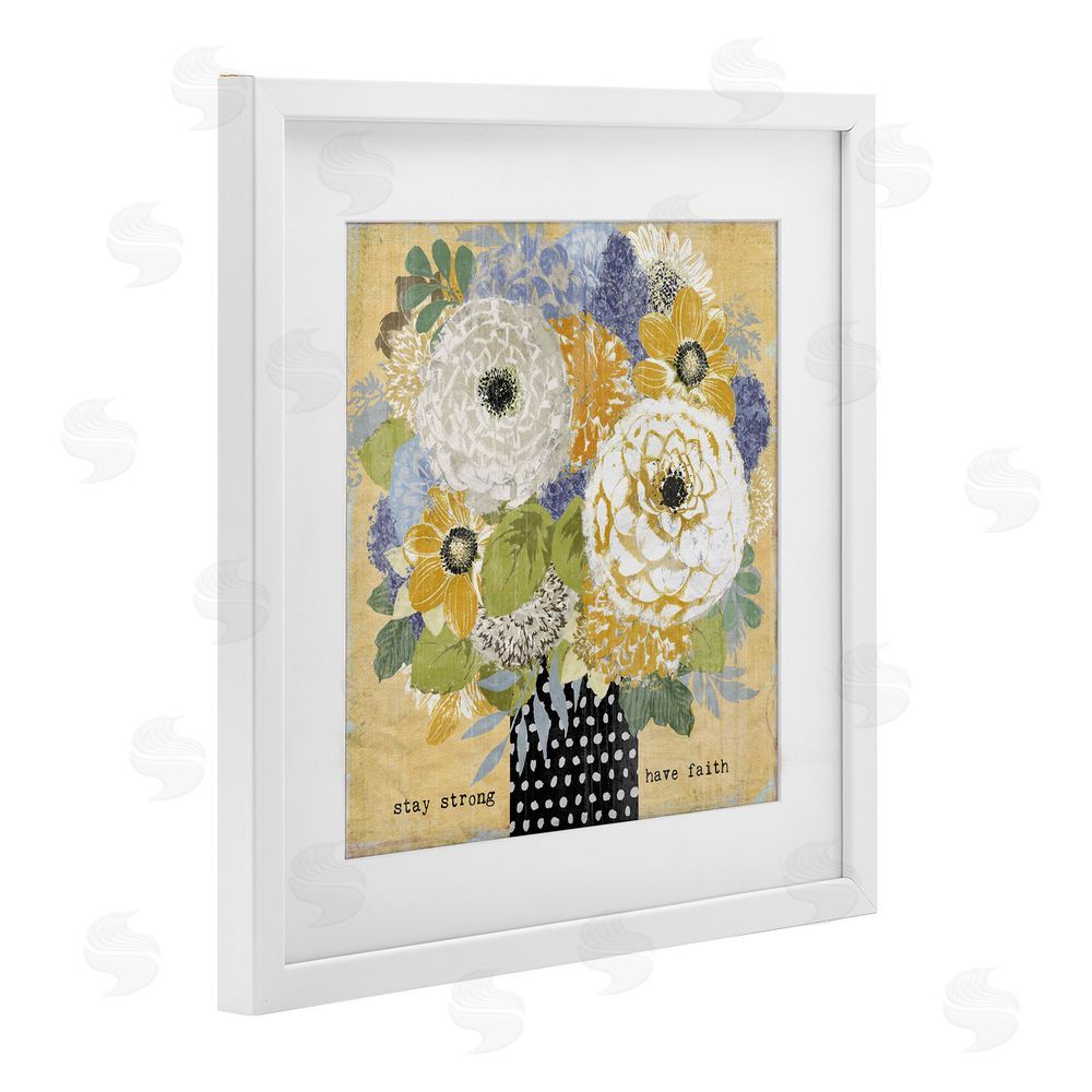 Suzanne Nicoll Stay Strong Have Faith White Framed Print Under Glass Wall Art