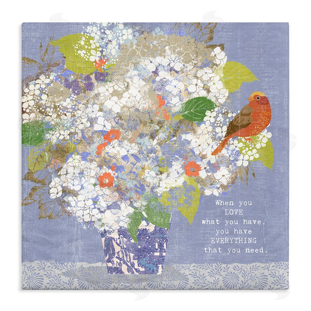 Suzanne Nicoll Floral Inspiration On Love Stretched Canvas Wall Art Print
