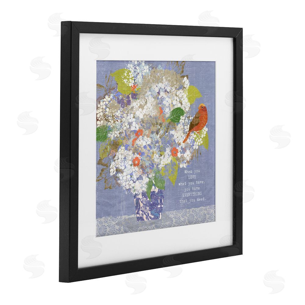 Suzanne Nicoll Floral Inspiration On Love Black Framed Print Under Glass Wall Art