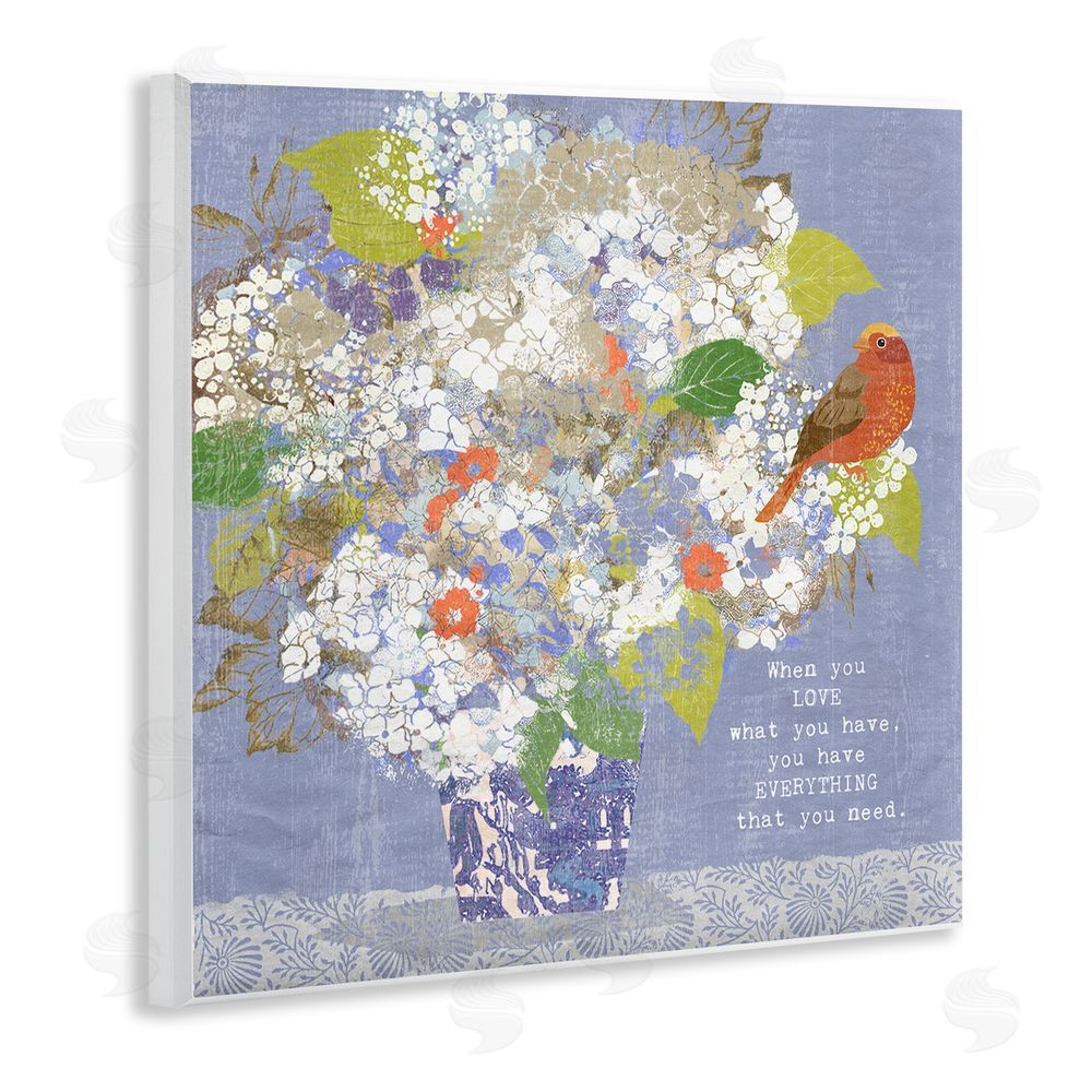 Suzanne Nicoll Floral Inspiration On Love Wooden Wall Plaque Art Print