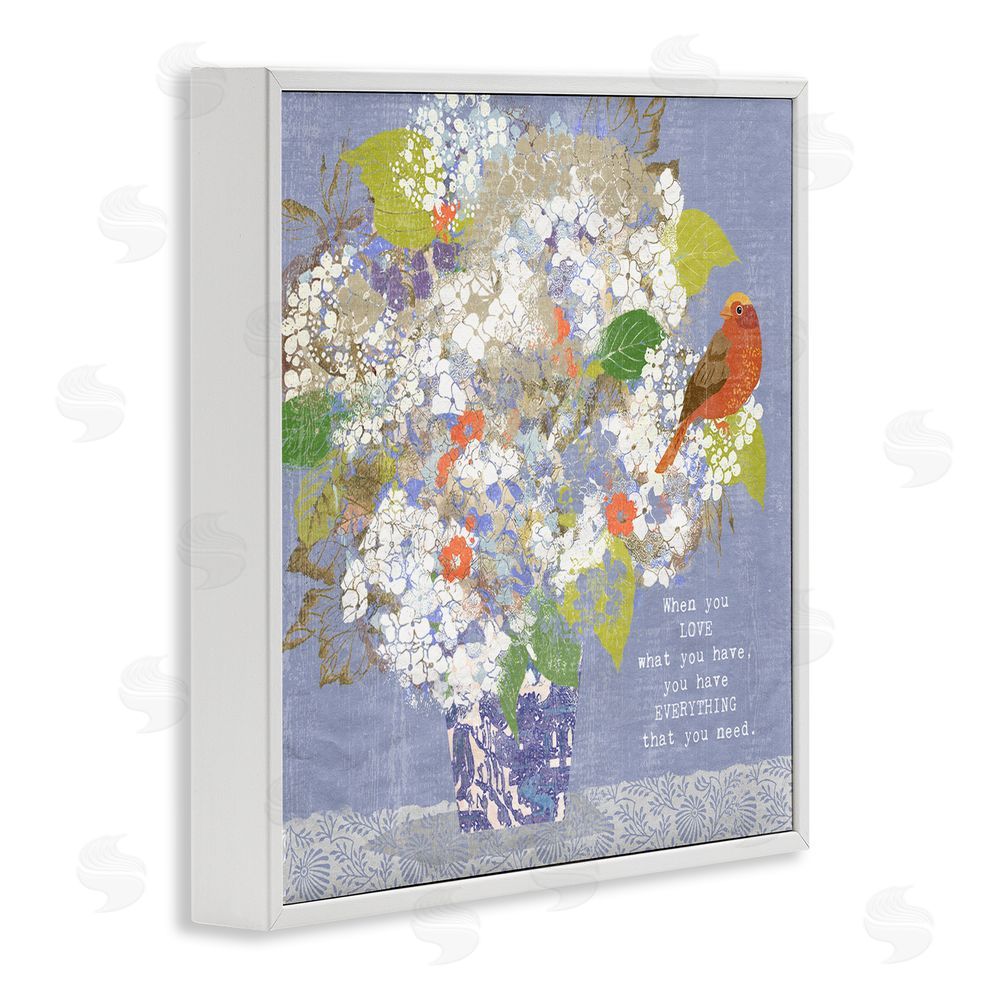 Suzanne Nicoll Floral Inspiration On Love White Framed Giclee Wall Art Print