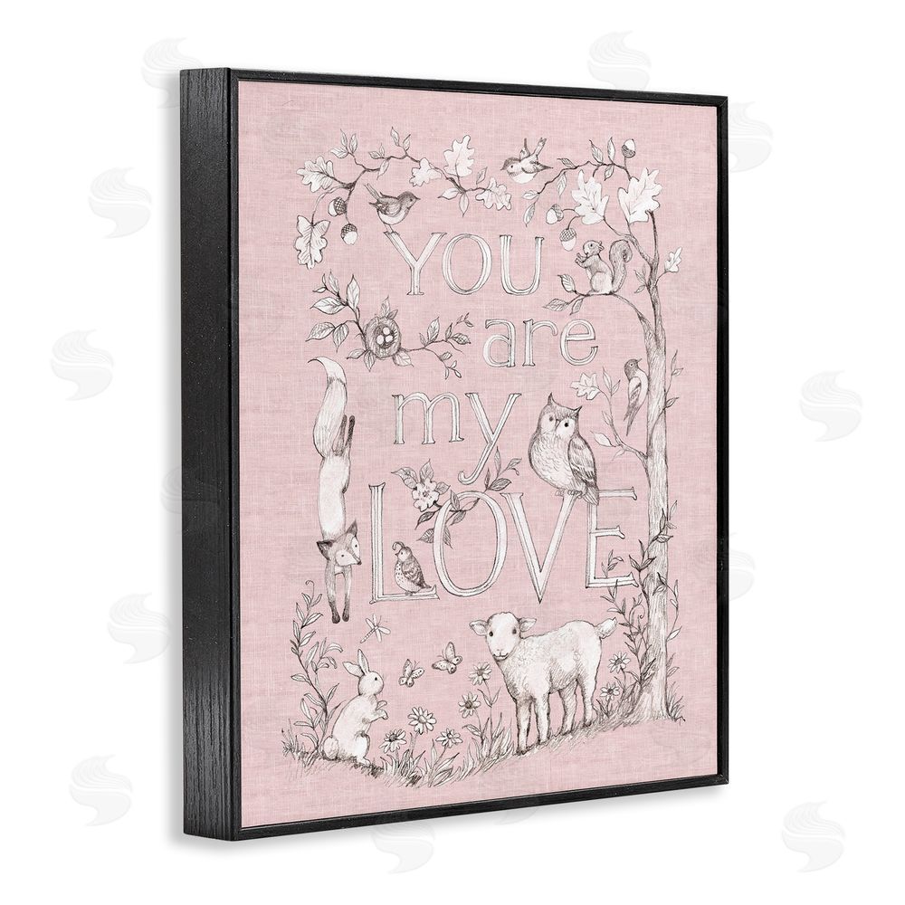 Susan Winget You Are My Love Black Framed Giclee Wall Art Print