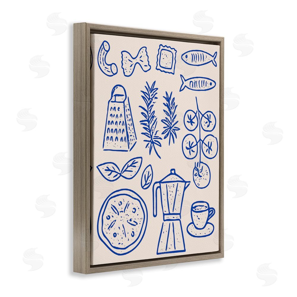 Camila Juncos Pasta & Espresso Simplicity Brown Floating Frame Canvas Wall Art Print