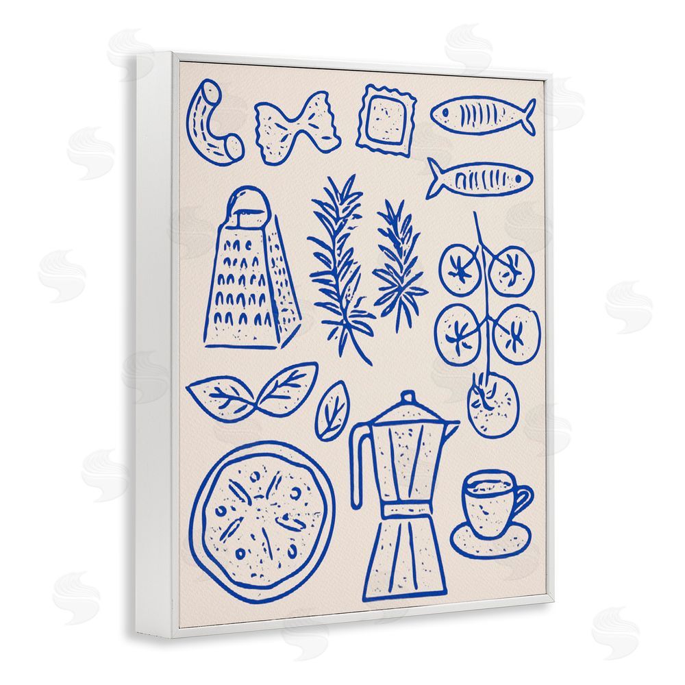 Camila Juncos Pasta & Espresso Simplicity White Framed Giclee Wall Art Print