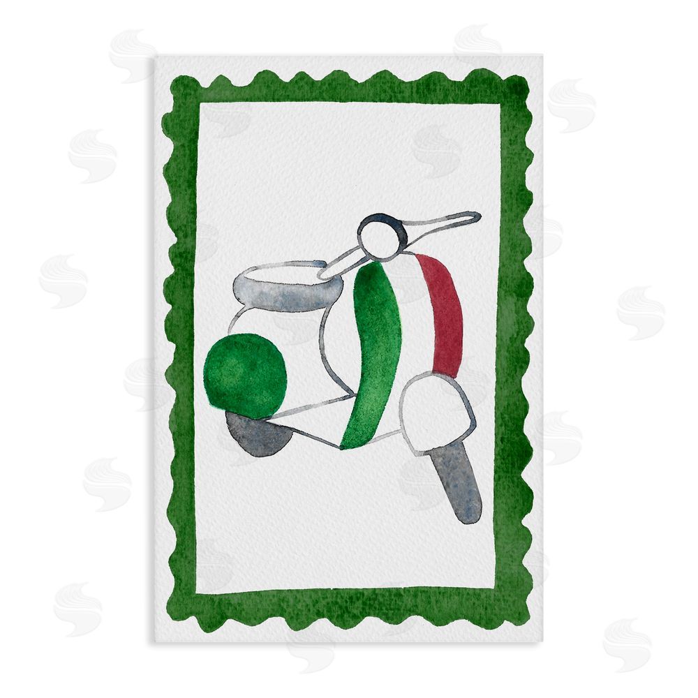 Camila Juncos Italian Motor Scooter Stretched Canvas Wall Art