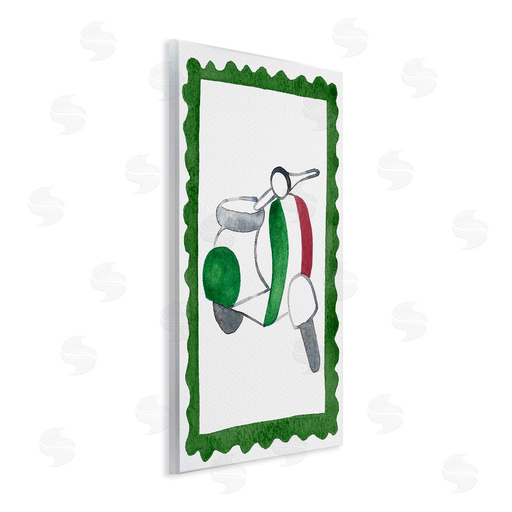 Camila Juncos Italian Motor Scooter Wooden Wall Plaque Art Print