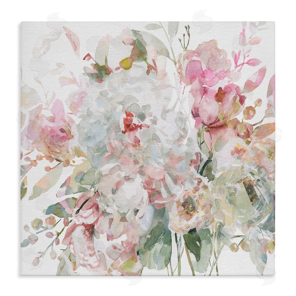 Carol Robinson Romantic Pastel Blossoms Stretched Canvas Wall Art Print