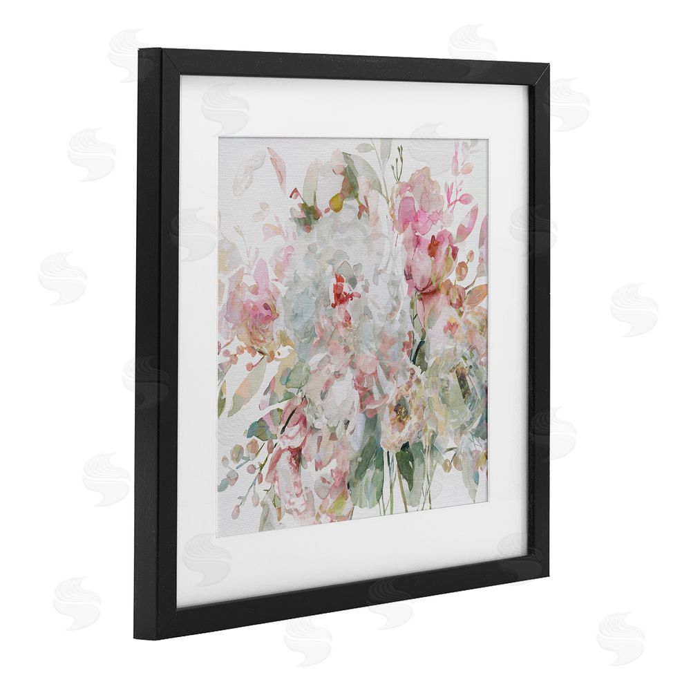 Carol Robinson Romantic Pastel Blossoms Black Framed Print Under Glass Wall Art