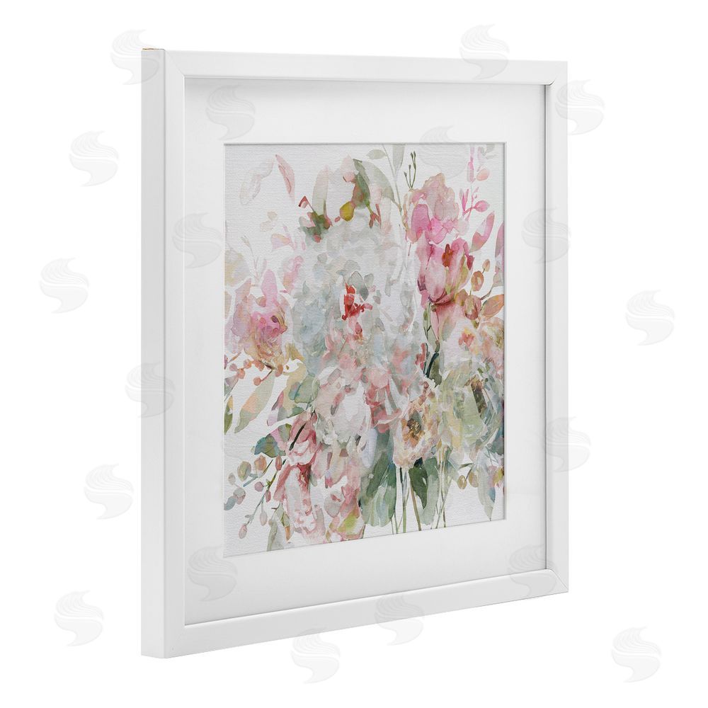 Carol Robinson Romantic Pastel Blossoms White Framed Print Under Glass Wall Art
