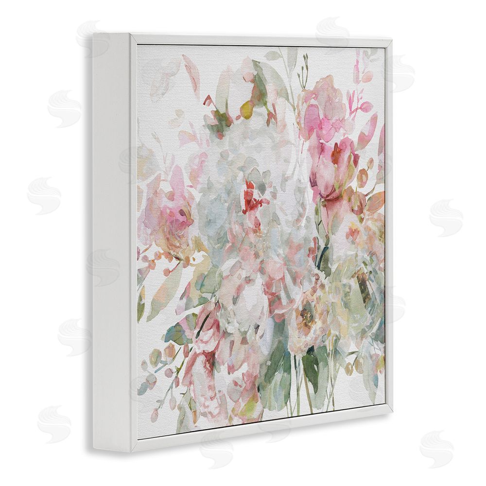 Carol Robinson Romantic Pastel Blossoms White Framed Giclee Wall Art Print