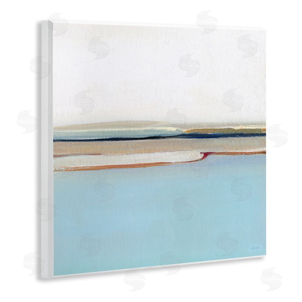 Sally Swatland Serene Minimal Shoreline at Dawn Wooden Wall Plaque Art Print