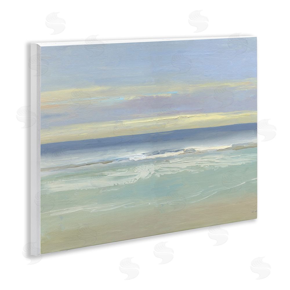 Sally Swatland Tranquil Coastal Morning Waves Wooden Wall Plaque Art Print