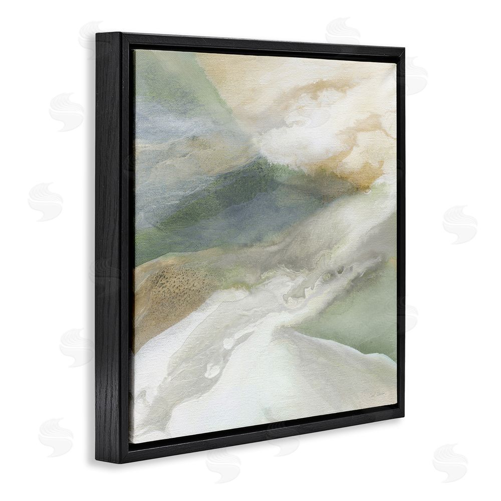 Carol Robinson Serene Mist Over Rolling Fields Black Floating Frame Canvas Wall Art Print