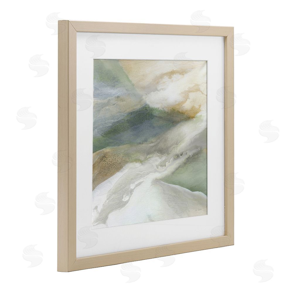 Carol Robinson Serene Mist Over Rolling Fields Brown Framed Print Under Glass Wall Art