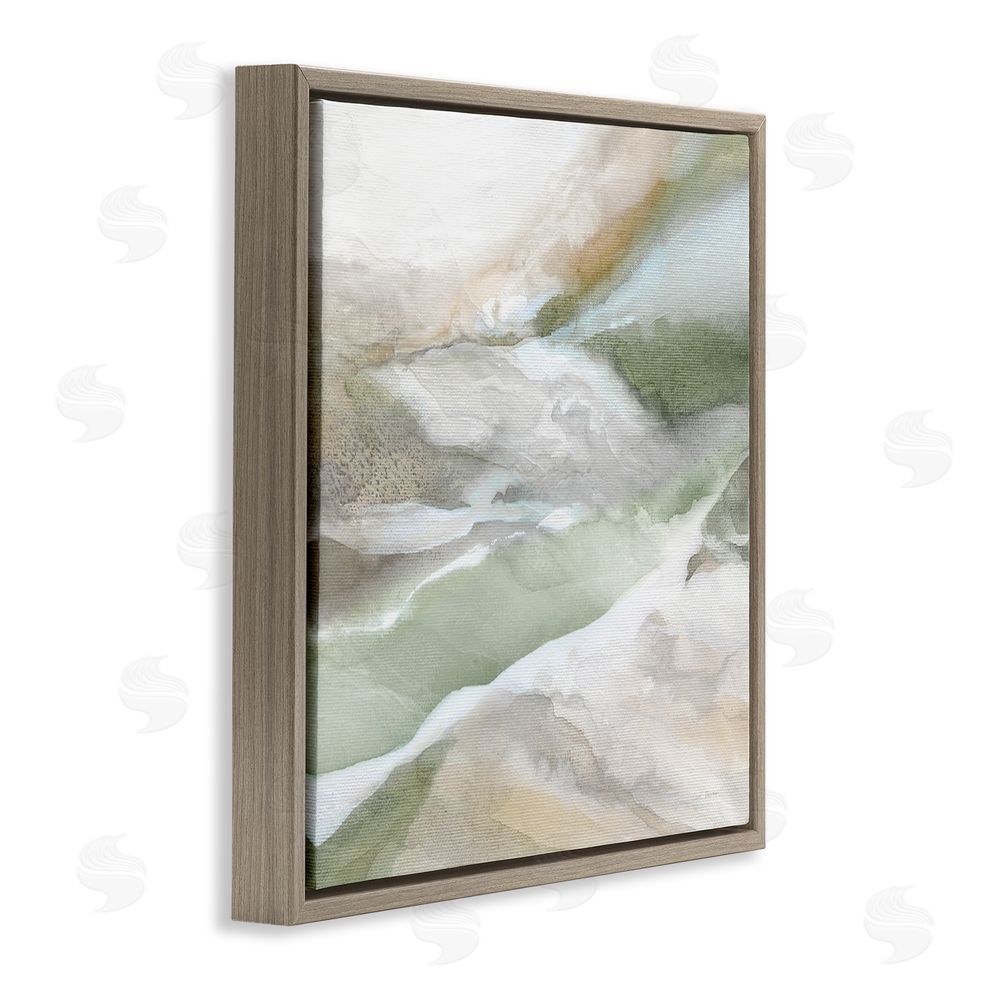 Carol Robinson Serene Misty Landscape Brown Floating Frame Canvas Wall Art Print