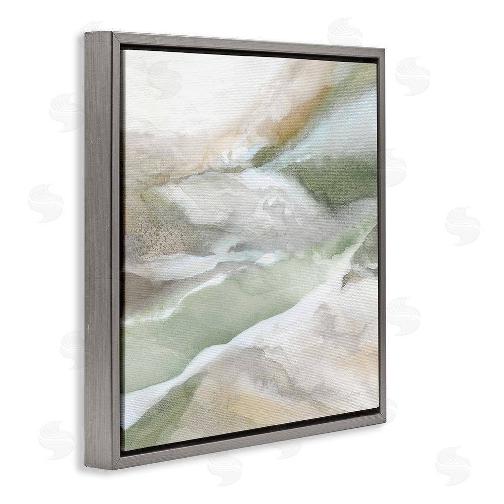 Carol Robinson Serene Misty Landscape Gray Floating Frame Canvas Wall Art Print