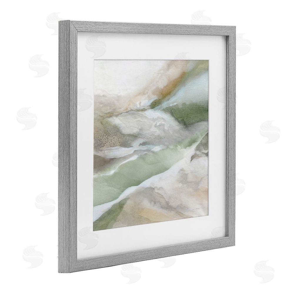 Carol Robinson Serene Misty Landscape Gray Framed Print Under Glass Wall Art