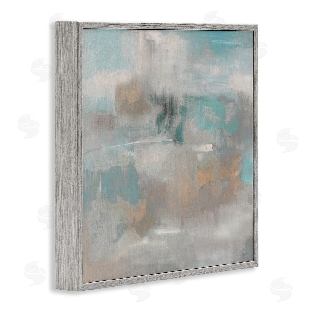 Sally Swatland Serene Soft Abstract Study Gray Framed Giclee Wall Art Print