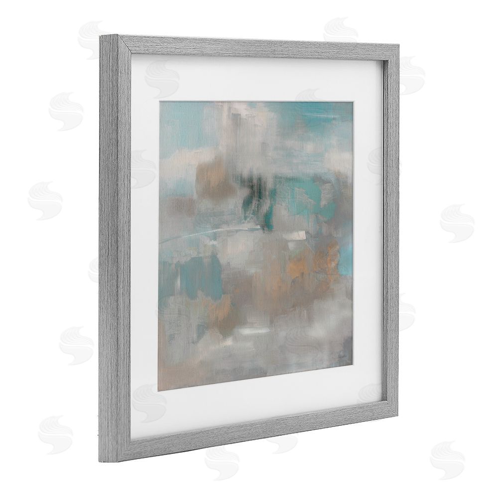 Sally Swatland Serene Soft Abstract Study Gray Framed Print Under Glass Wall Art