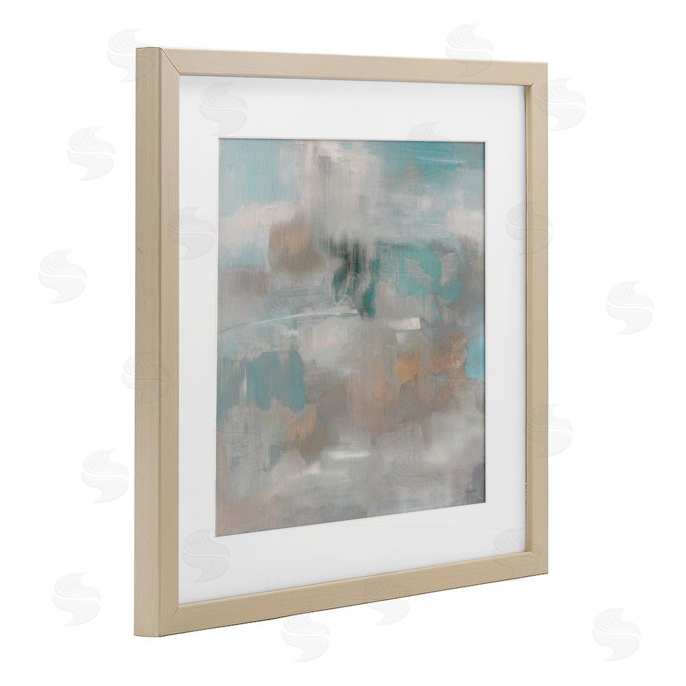 Sally Swatland Serene Soft Abstract Study Brown Framed Print Under Glass Wall Art