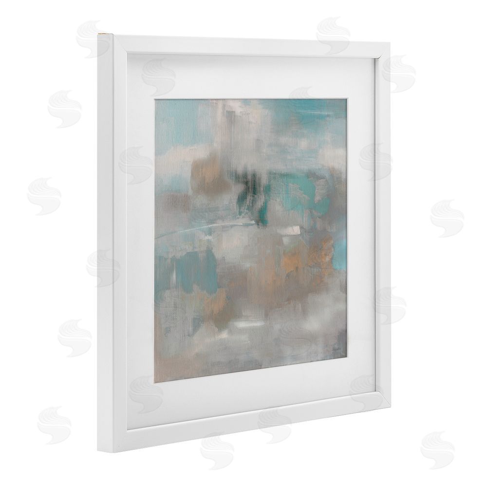 Sally Swatland Serene Soft Abstract Study White Framed Print Under Glass Wall Art