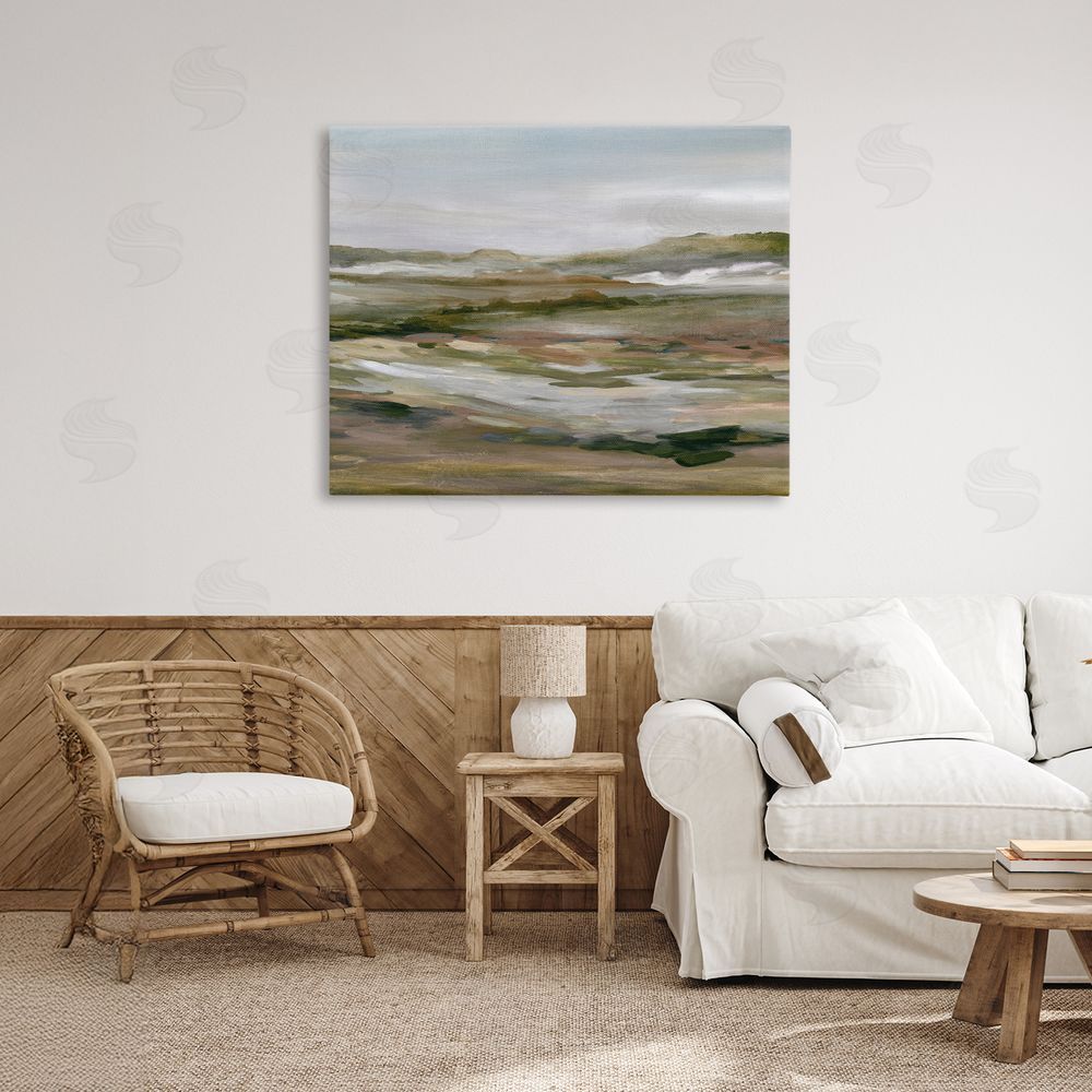 Carol Robinson Natural Meadow Abstract Horizon Stretched Canvas Wall Art in Room