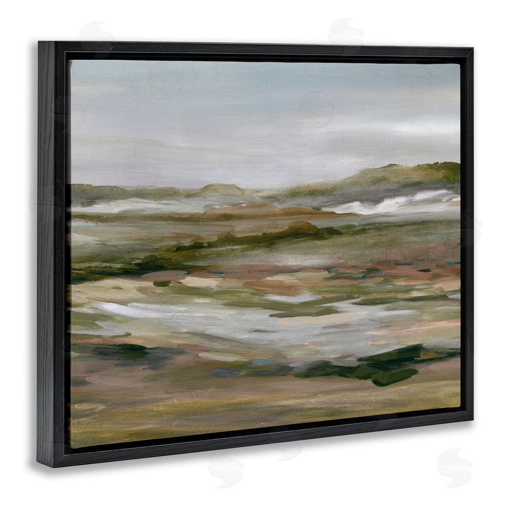 Carol Robinson Natural Meadow Abstract Horizon Black Floating Frame Canvas Wall Art Print