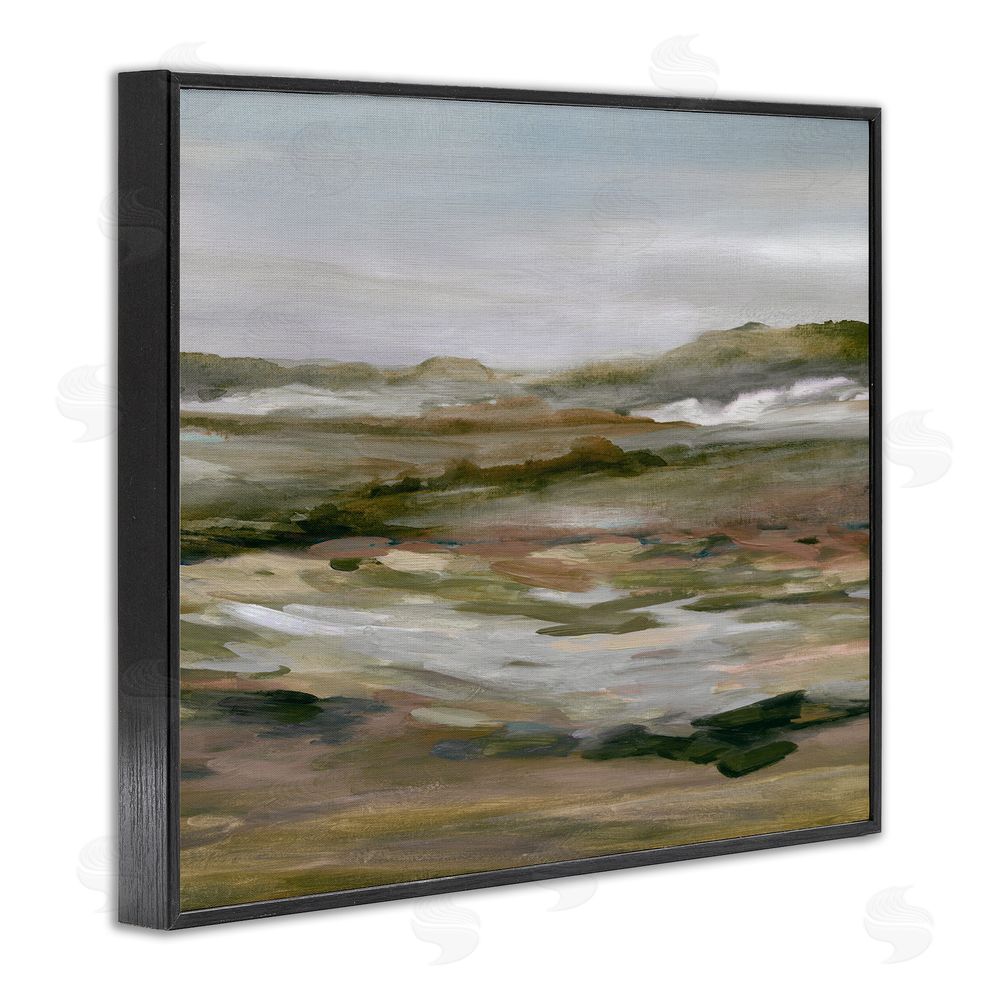 Carol Robinson Natural Meadow Abstract Horizon Black Framed Giclee Wall Art Print