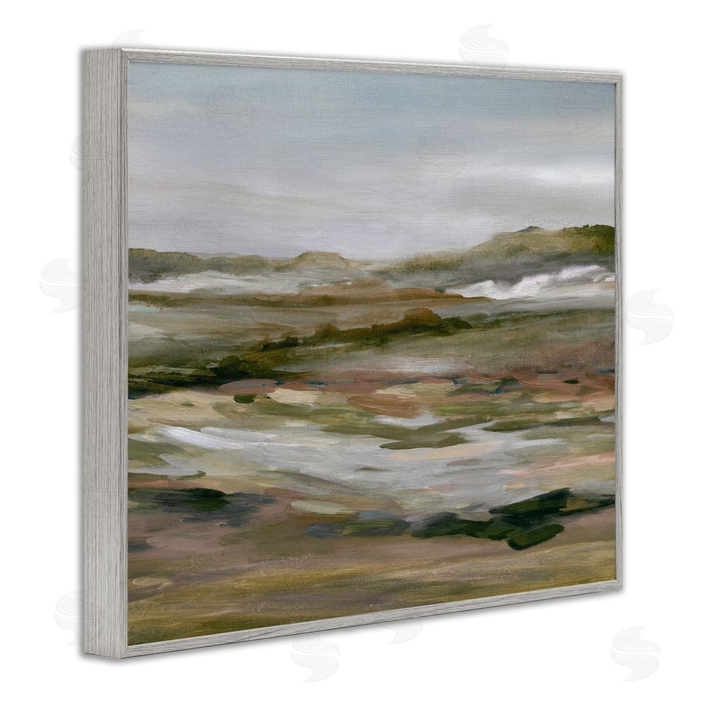 Carol Robinson Natural Meadow Abstract Horizon Gray Framed Giclee Wall Art Print