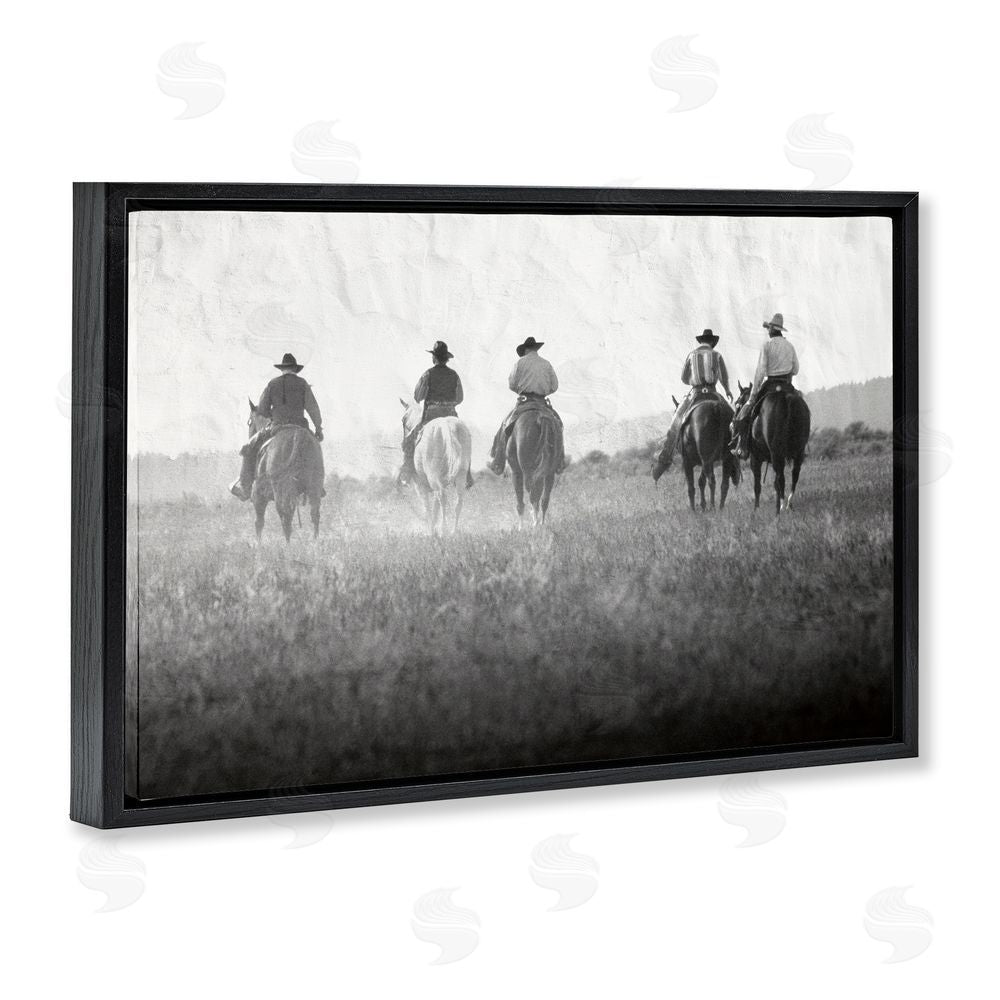 Superstock Riding Toward The Horizon Black Floating Frame Canvas Wall Art Print