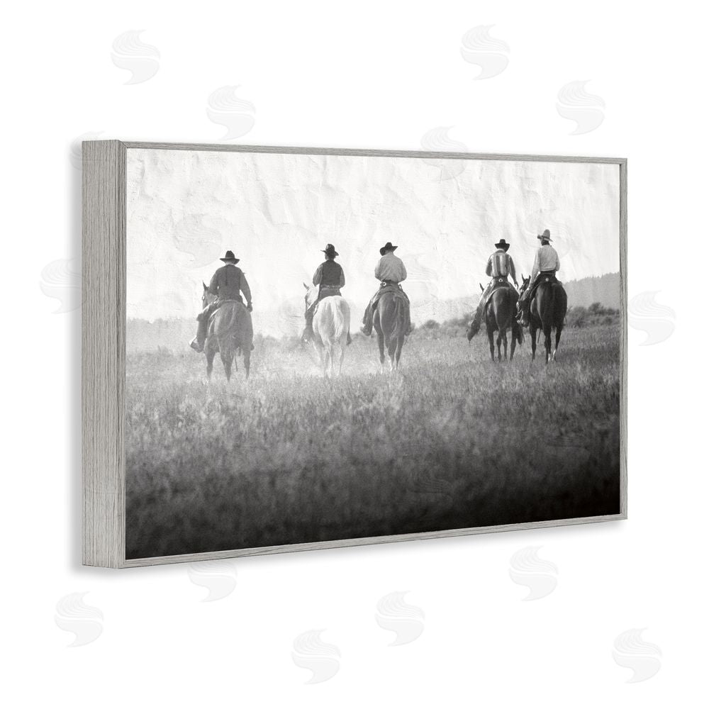 Superstock Riding Toward The Horizon Gray Framed Giclee Wall Art Print