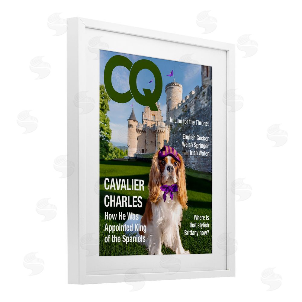 Grotto Studios Royal Cavalier Magazine White Framed Print Under Glass Wall Art