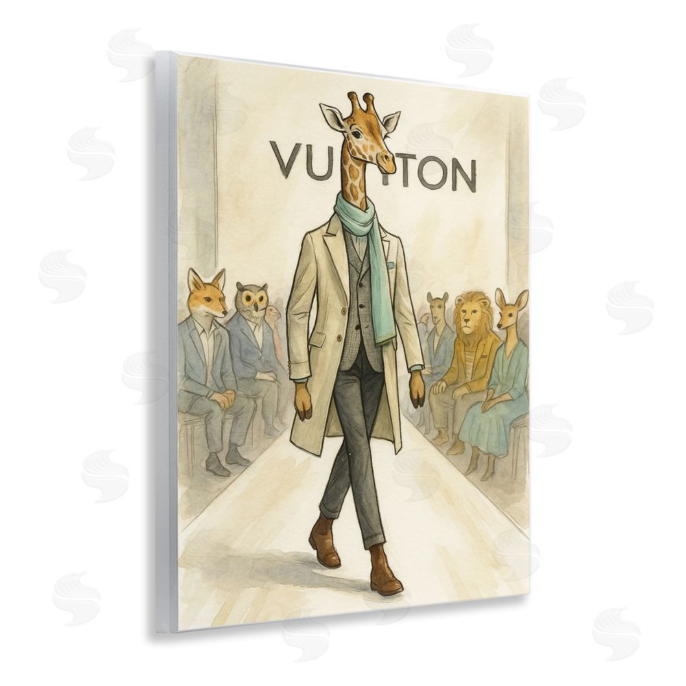 Grotto Studios Fashion Runway Giraffe Wall Plaque Art Print