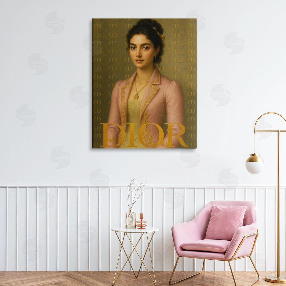 Grotto Studios Iconic Gentlewoman Fashion Stretched Canvas Wall Art in Room