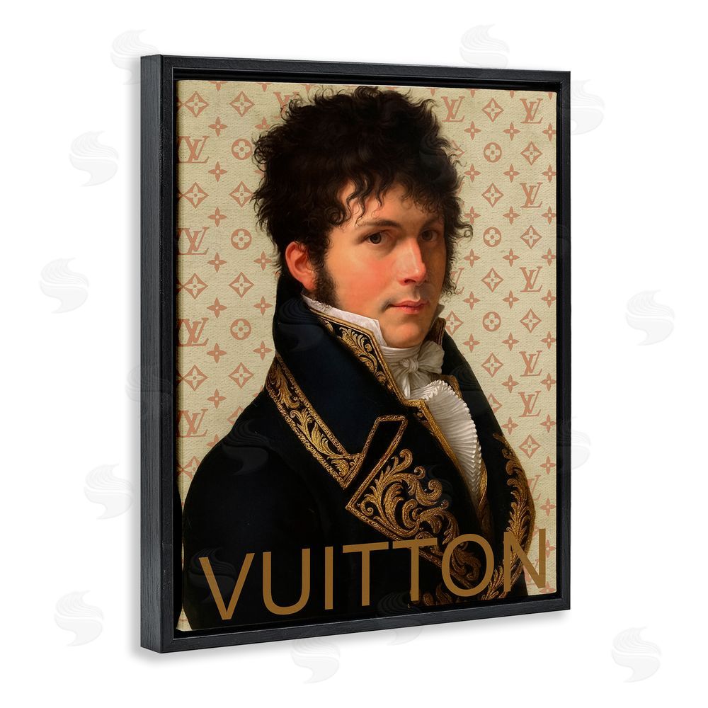 Grotto Studios Glam Gentleman In Spring Black Floating Frame Canvas Wall Art Print
