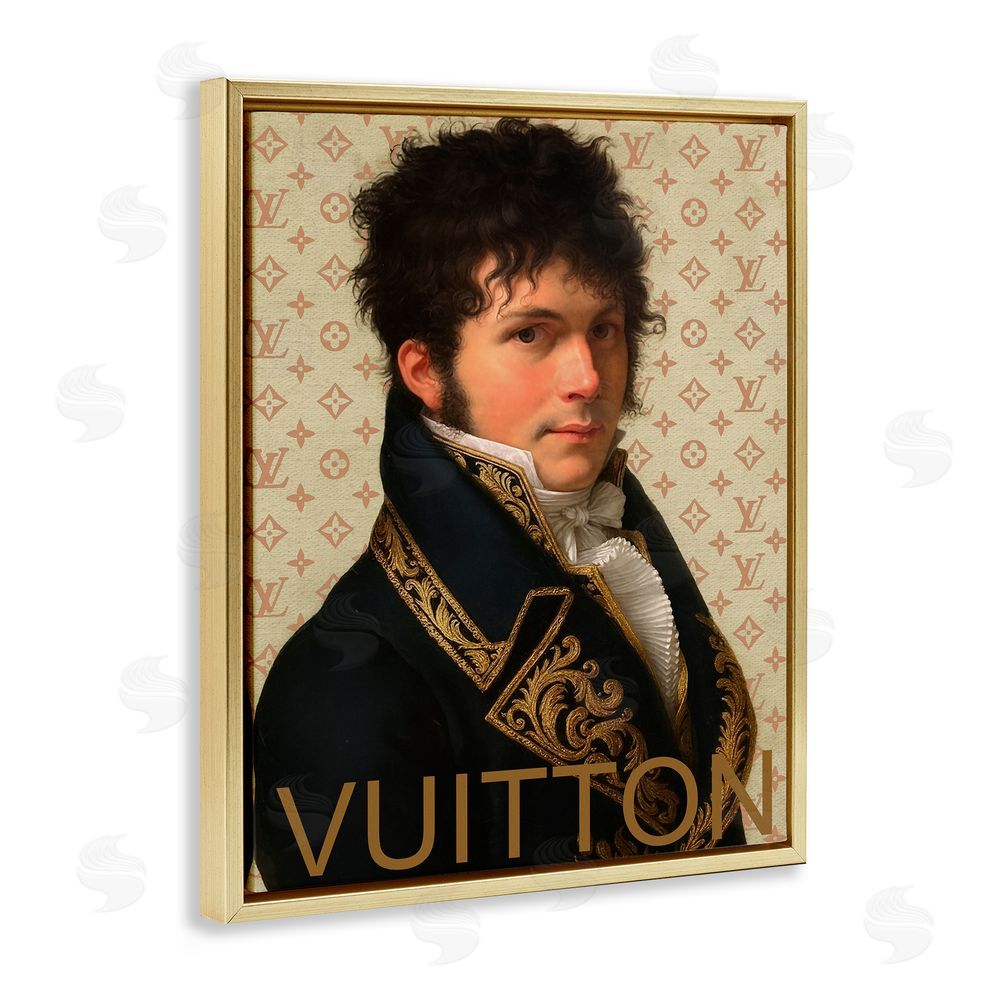 Grotto Studios Glam Gentleman In Spring Gold Floating Frame Canvas Wall Art Print