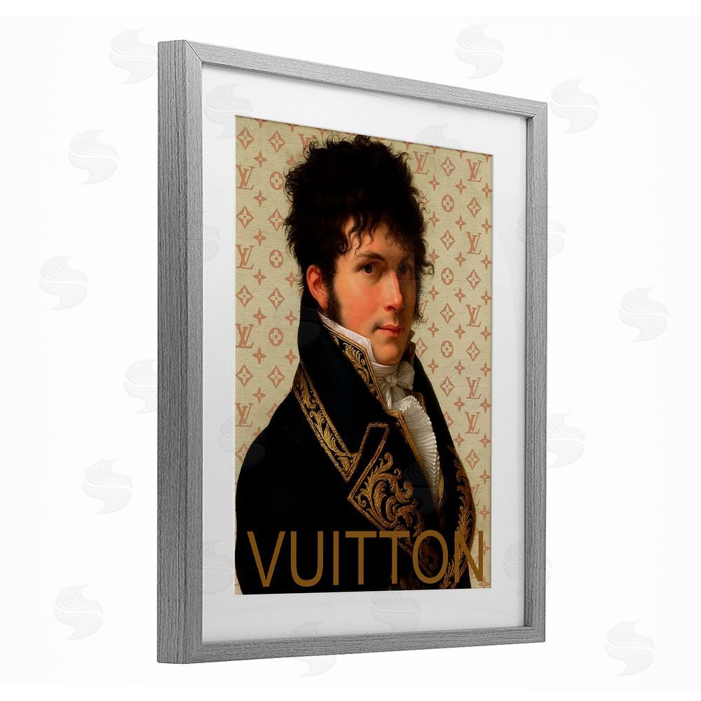 Grotto Studios Glam Gentleman In Spring Gray Framed Print Under Glass Wall Art