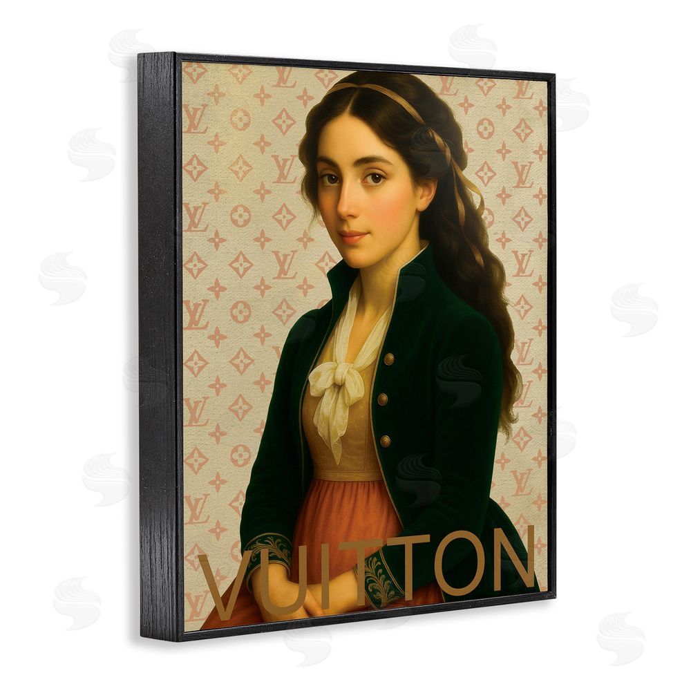 Grotto Studios Glam Gentlewoman in Spring Black Framed Giclee Wall Art Print